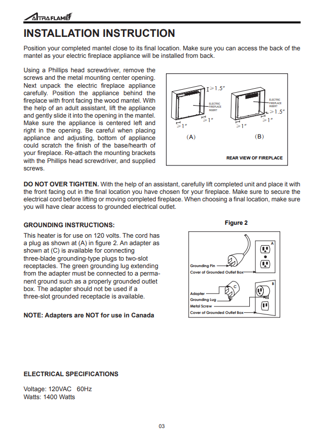 F18V66L/A95020 Fireplace Insert Owner